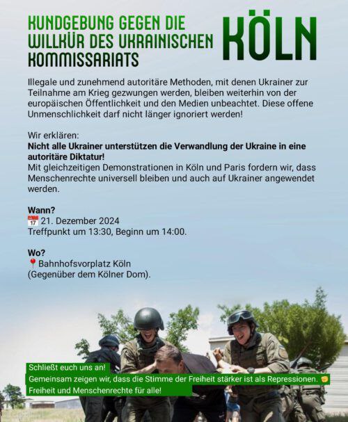 Aufruf Demo für Desertation am 21.12.